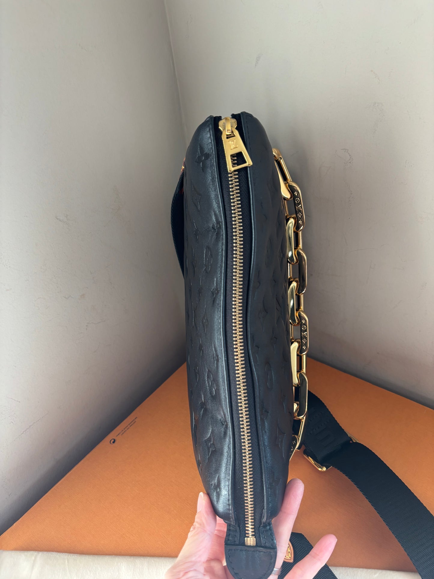 ❗️SOLD❗️Coussine PM Black Empreinte