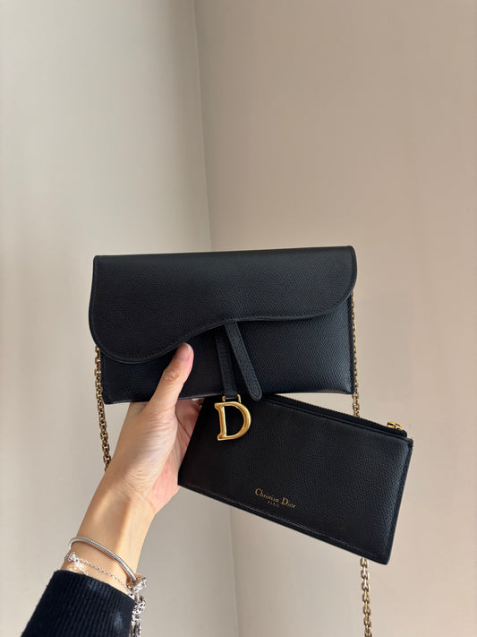 ❗️SOLD❗️Black Saddle Pouch with insert