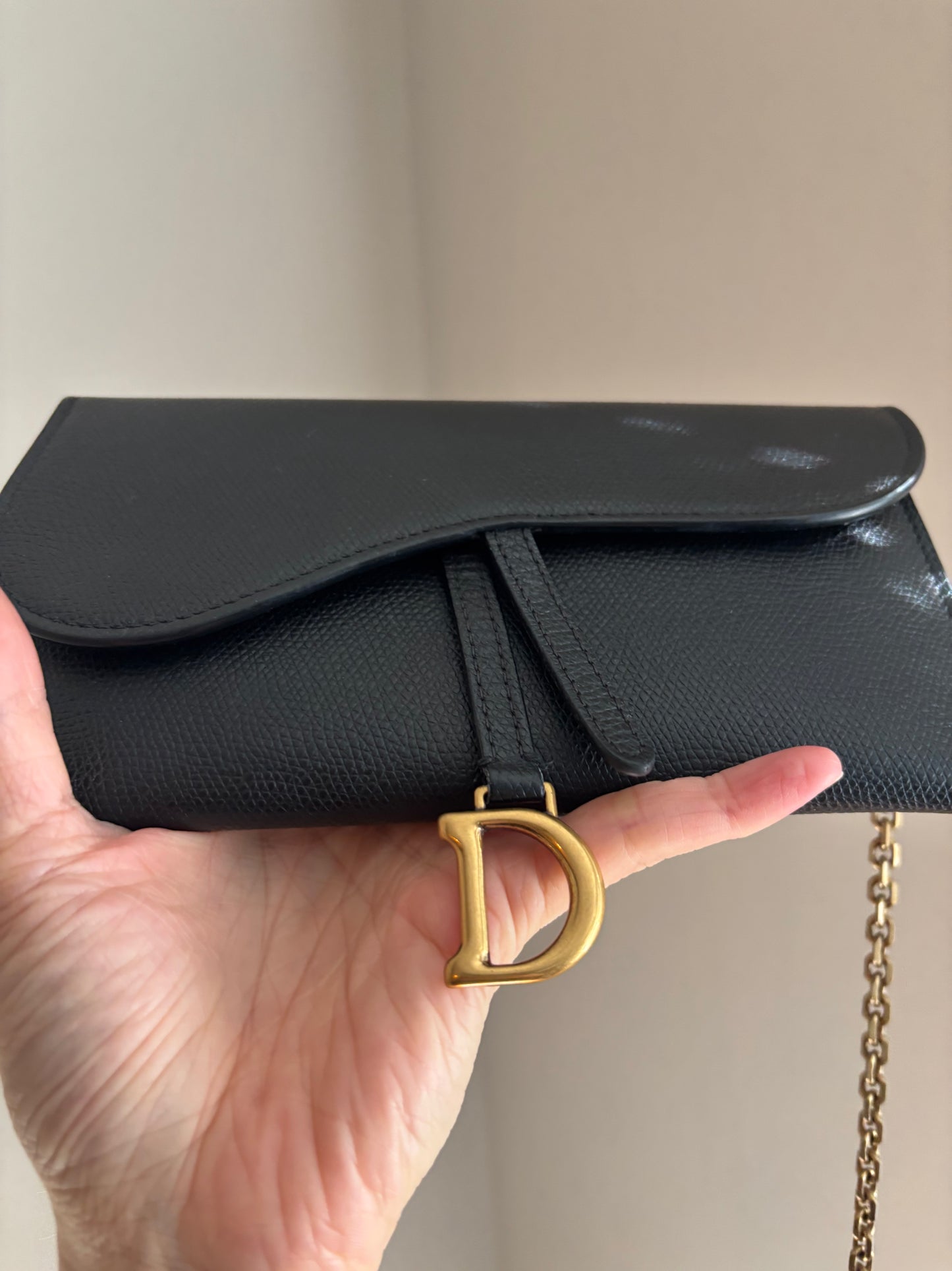 ❗️SOLD❗️Black Saddle Pouch with insert