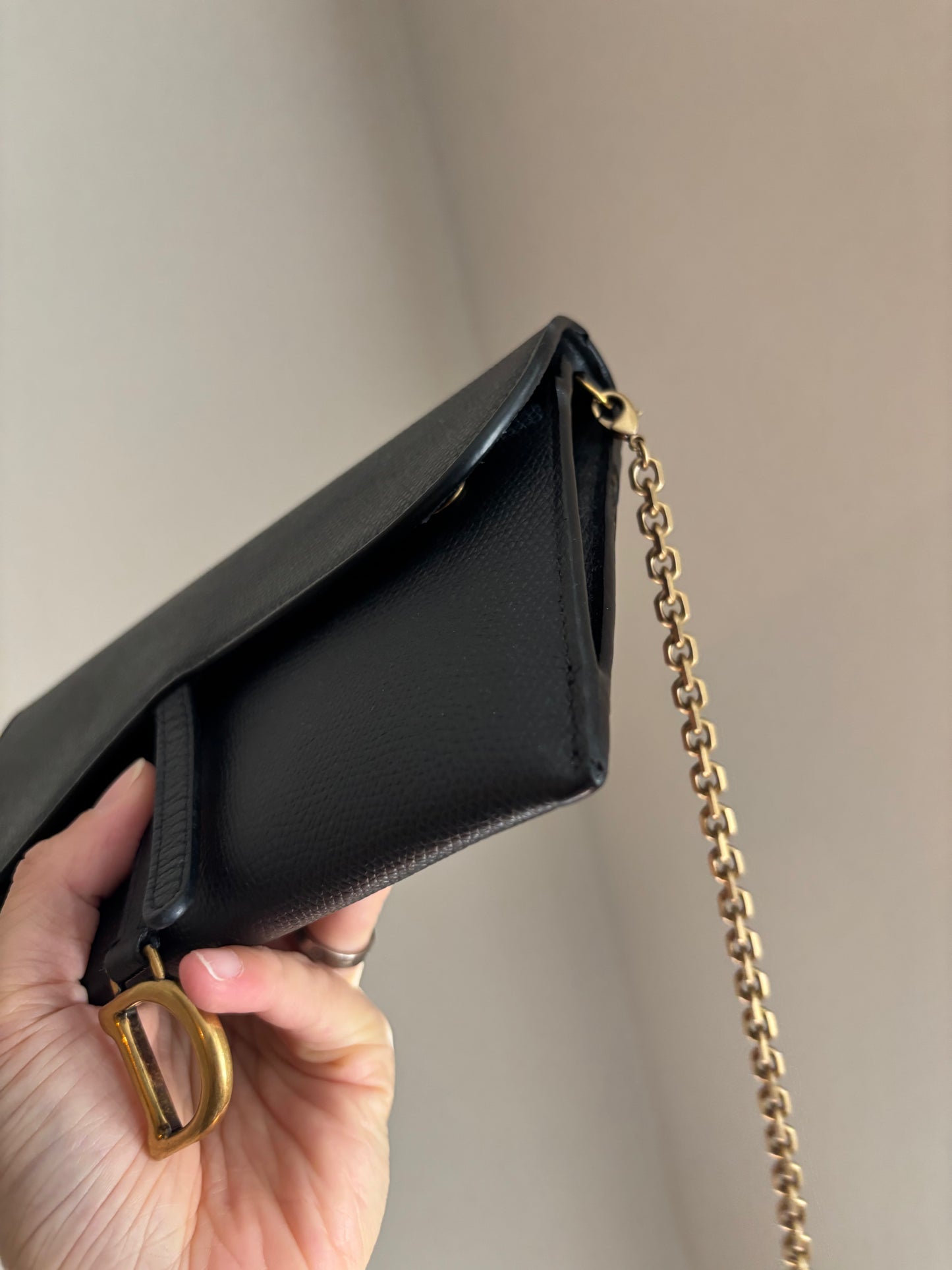 ❗️SOLD❗️Black Saddle Pouch with insert