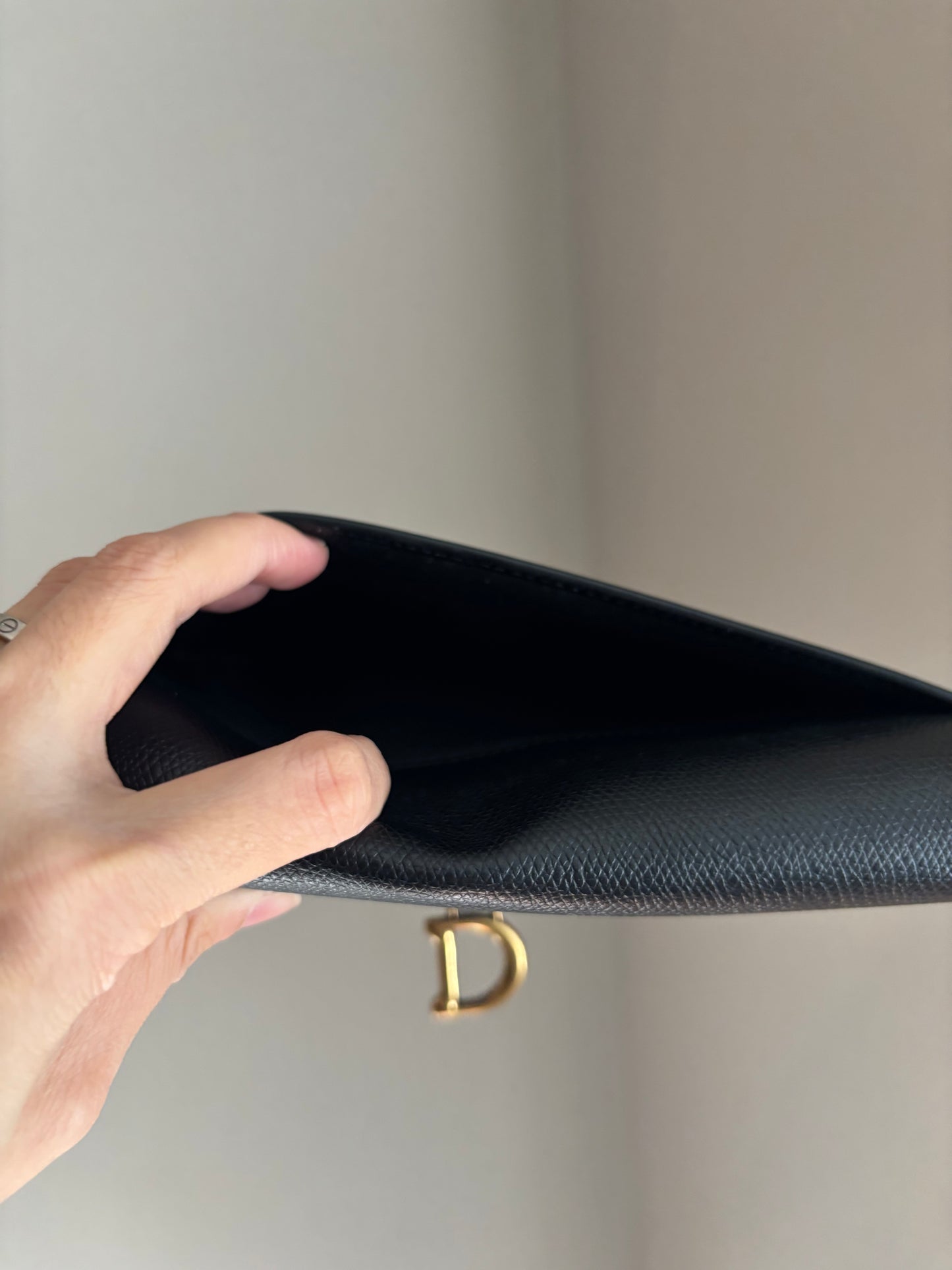 ❗️SOLD❗️Black Saddle Pouch with insert