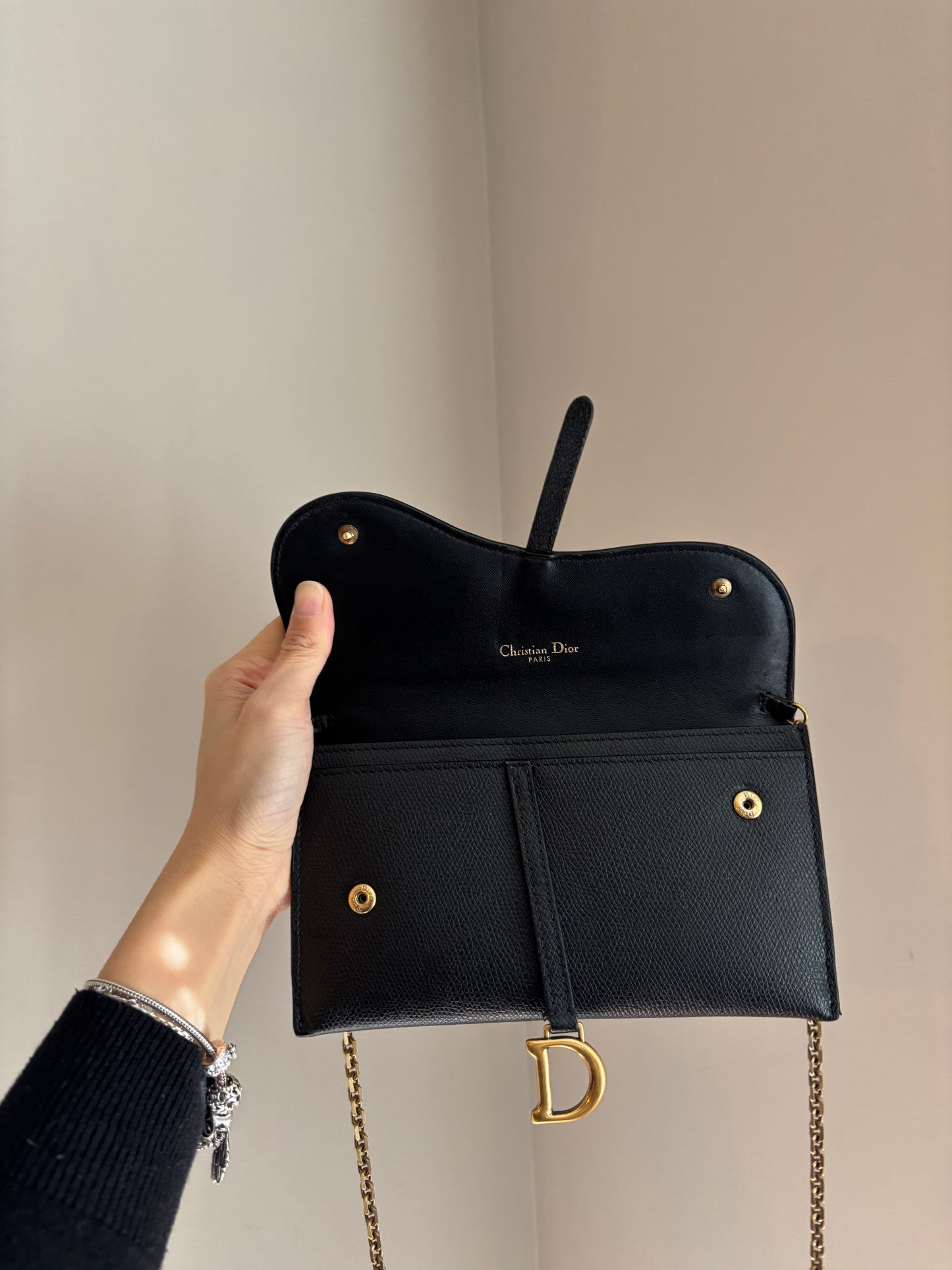 ❗️SOLD❗️Black Saddle Pouch with insert