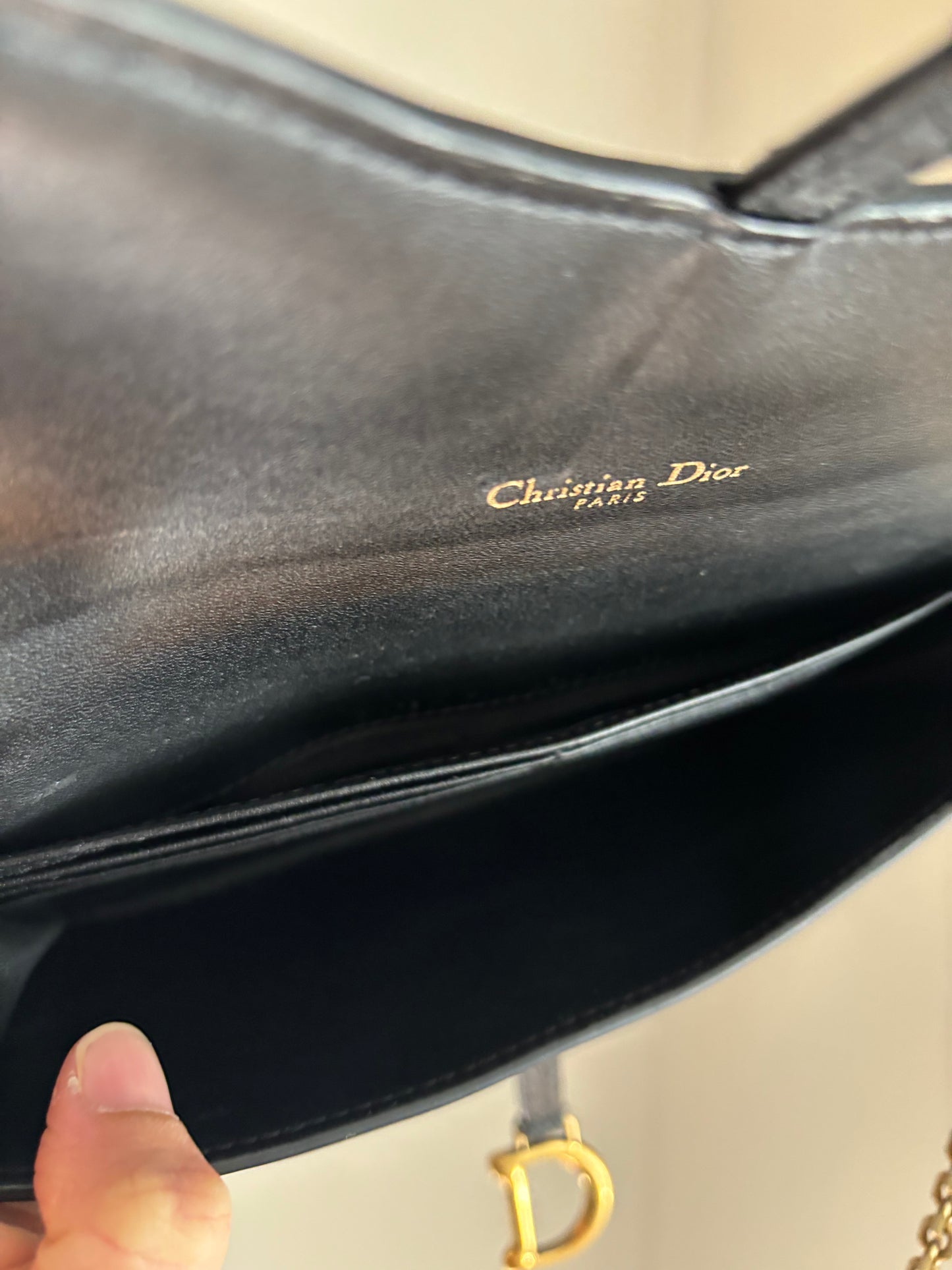 ❗️SOLD❗️Black Saddle Pouch with insert