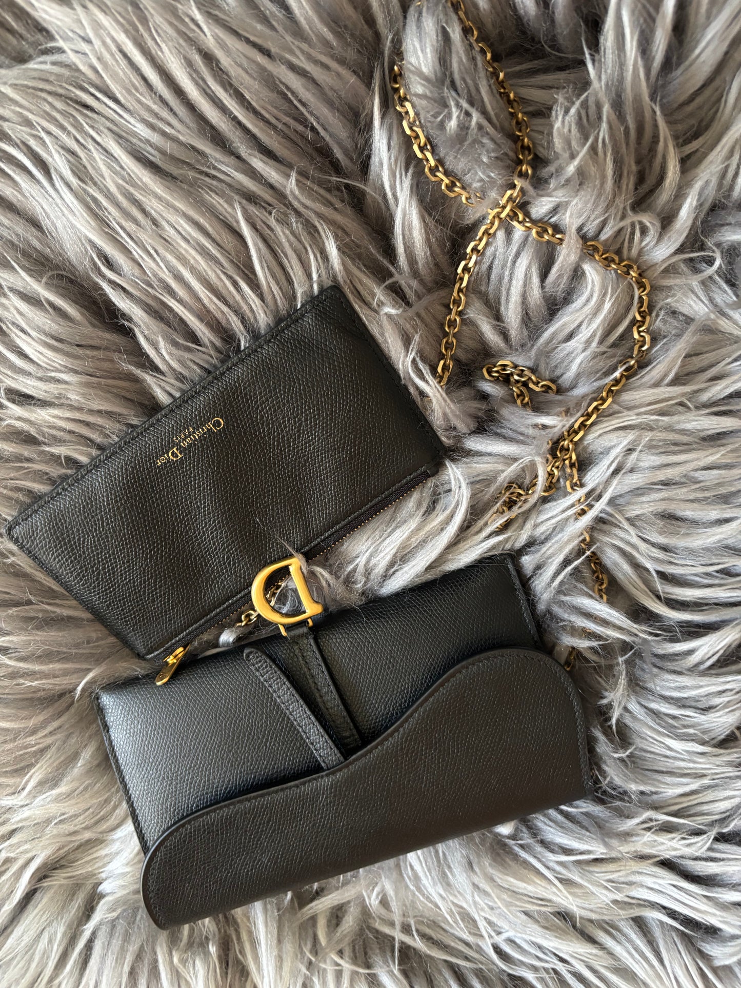 ❗️SOLD❗️Black Saddle Pouch with insert