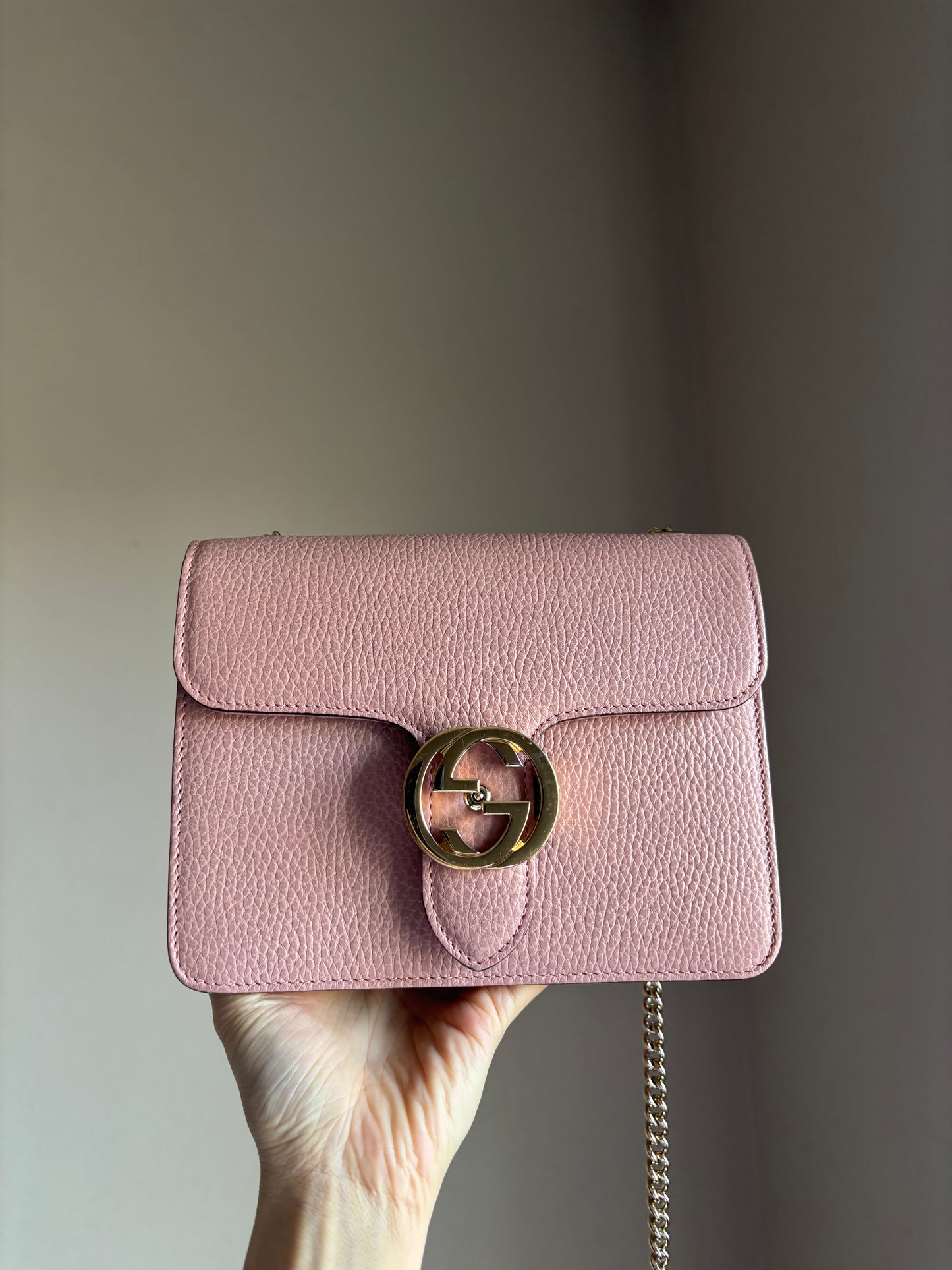 ❗️SOLD❗️Interlocking Small Bag in Blush Pink